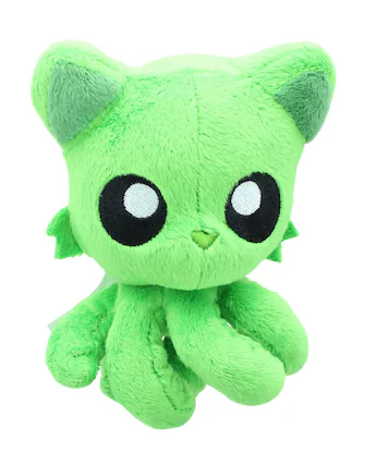 Front. Tentacle Kitty - Tentacle Kitty Little Ones 4 Inch Plush | Green - Green.