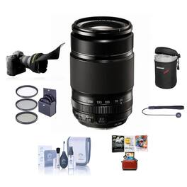 Bundle - Fujifilm - XF 55-200mm f/3.5-4.8 R LM OIS Lens, with 62mm Filter Kit, Mac Software Kit and Lens Shade