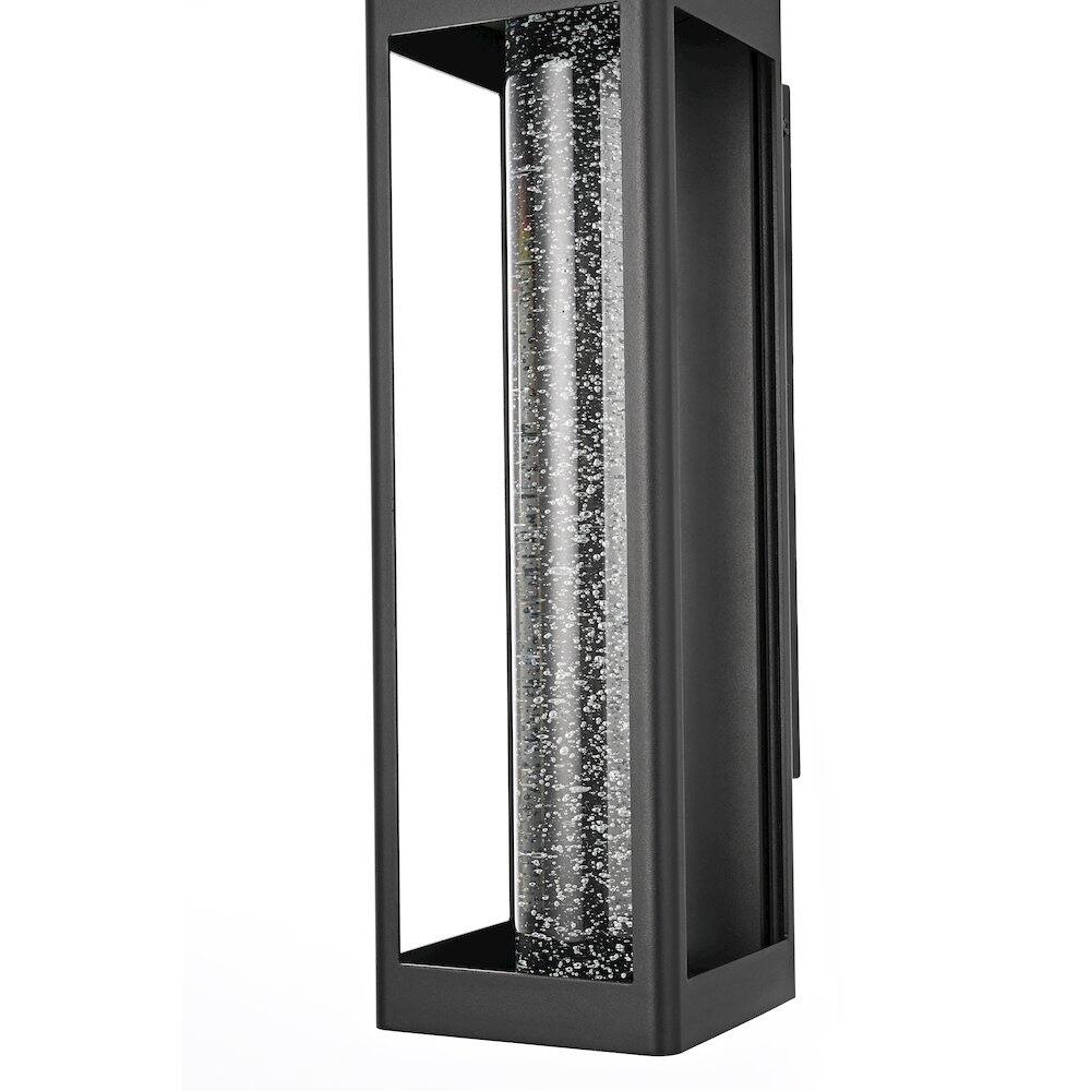 Alt View 3. Elegant Lighting - Amaris 19 inch LED Outdoor Wall sconce in Black - Black And Clear.
