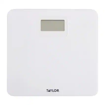 Front. Taylor Precision Products - Digital Plastic Bath Scale 330-Lb Capacity - White.