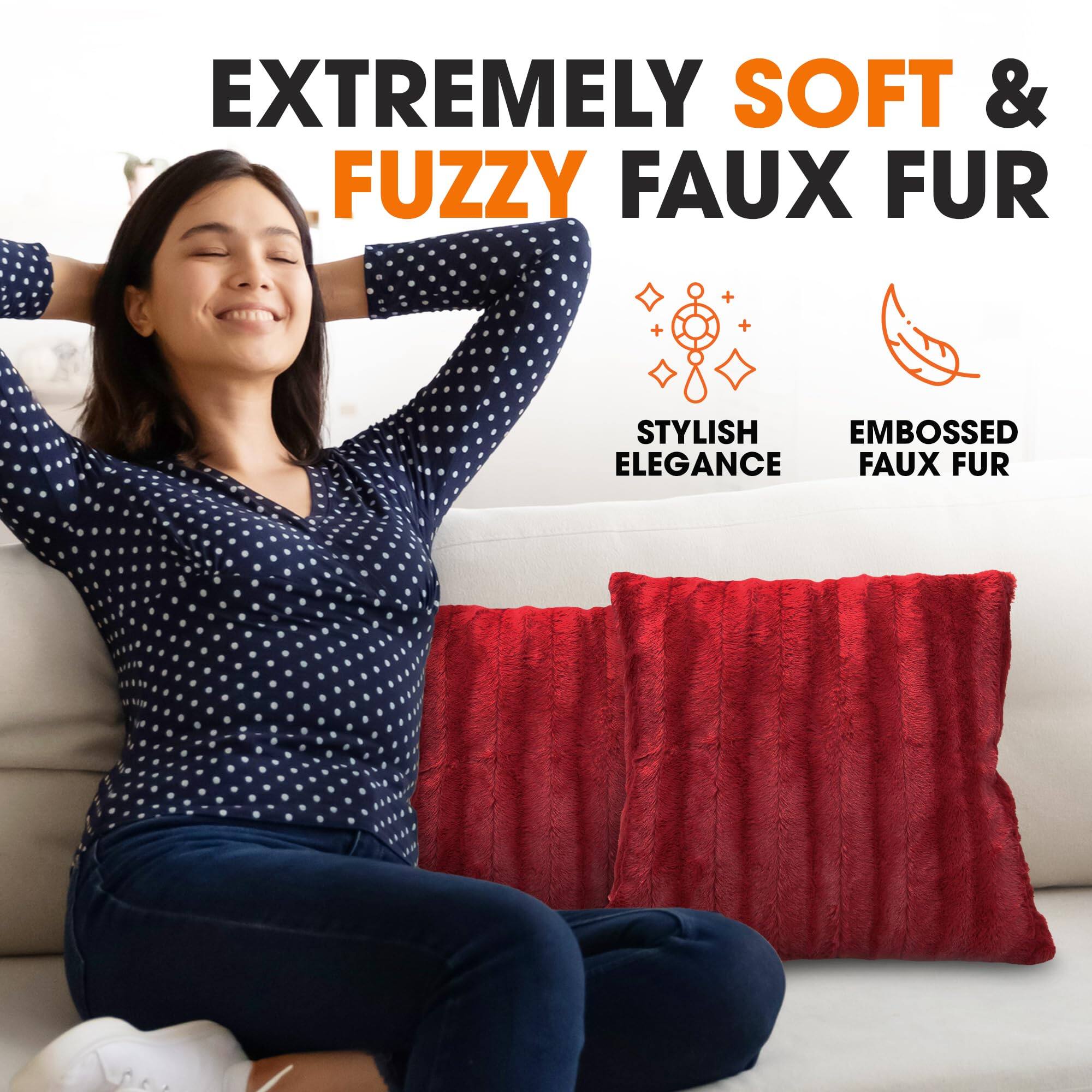 EXTREMELY SOFT & FUZZY FAUX FUR  
STYLISH EMBOSSED ELEGANCE FAUX FUR