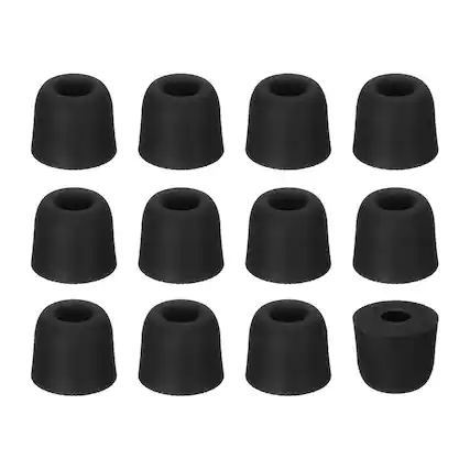 Front. Unique Bargains - Memory Foam Earbud Tips (4.5mm/0.18"), 12pcs/6Pairs - Medium, Noise Isolation, Comfort & Secure Fit for Earphones - Black.