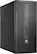 Left. HP - HP EliteDesk 800 G2 Desktop Mini Tower, Intel Core i7 6700 3.4Ghz, 32GB DDR4 RAM, 512GB SSD Hard Drive, Windows 11 - Black.