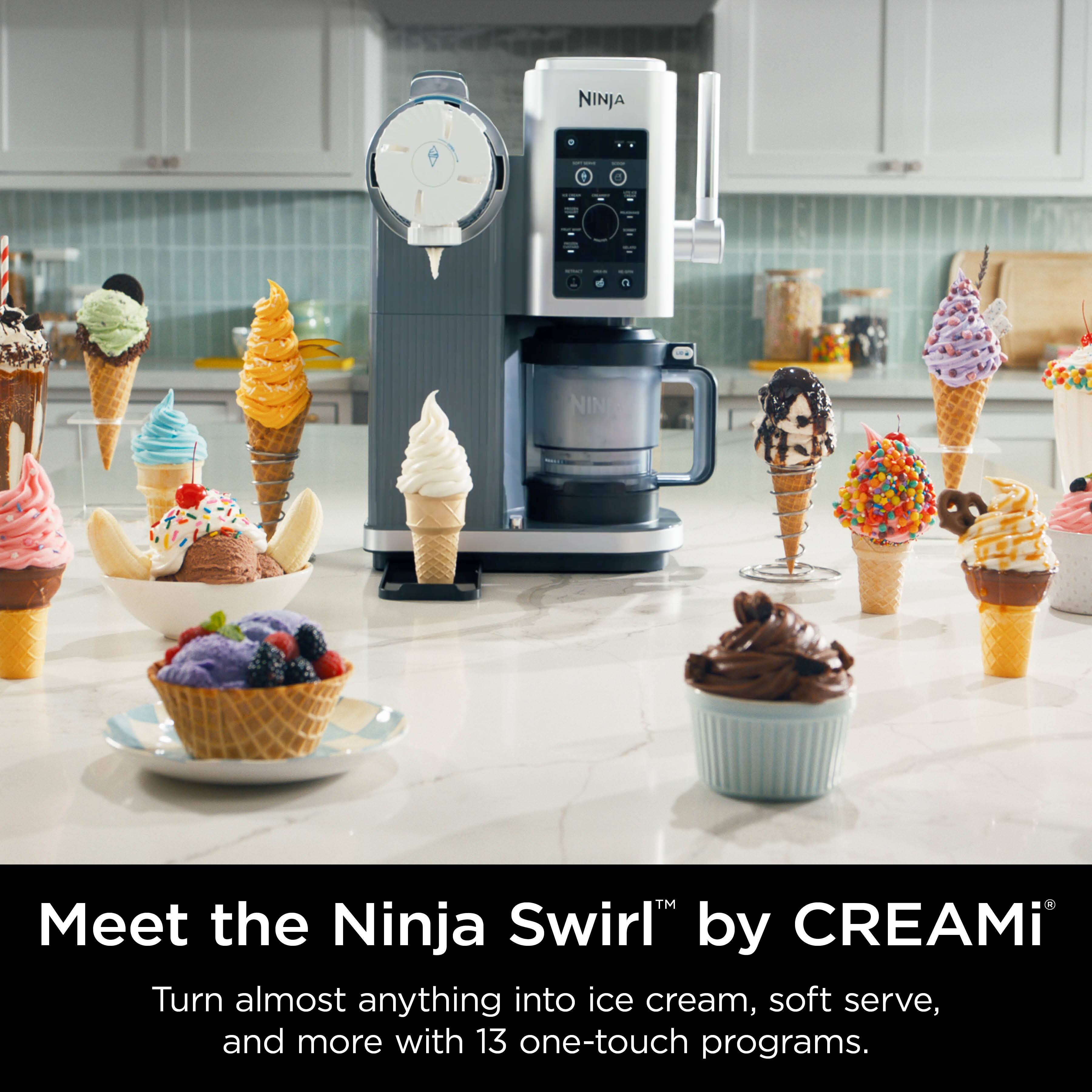 Meet the Ninja Swirl™ by CREAMi

Turn almost anything into ice cream, soft serve, and more with 13 one-touch programs.