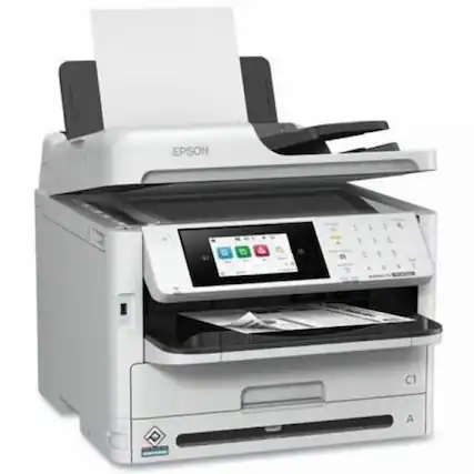 Front. Epson - Epson WorkForce Pro WF-M5899 Wired & Wireless Inkjet Multifunction Printer - Monochrome - Copier/Fax/Printer/Scanner - Monochrome.