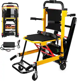 Mirfee - Stair Climbing Wheelchair Foldable Load Capacity 480lbs - Yellow