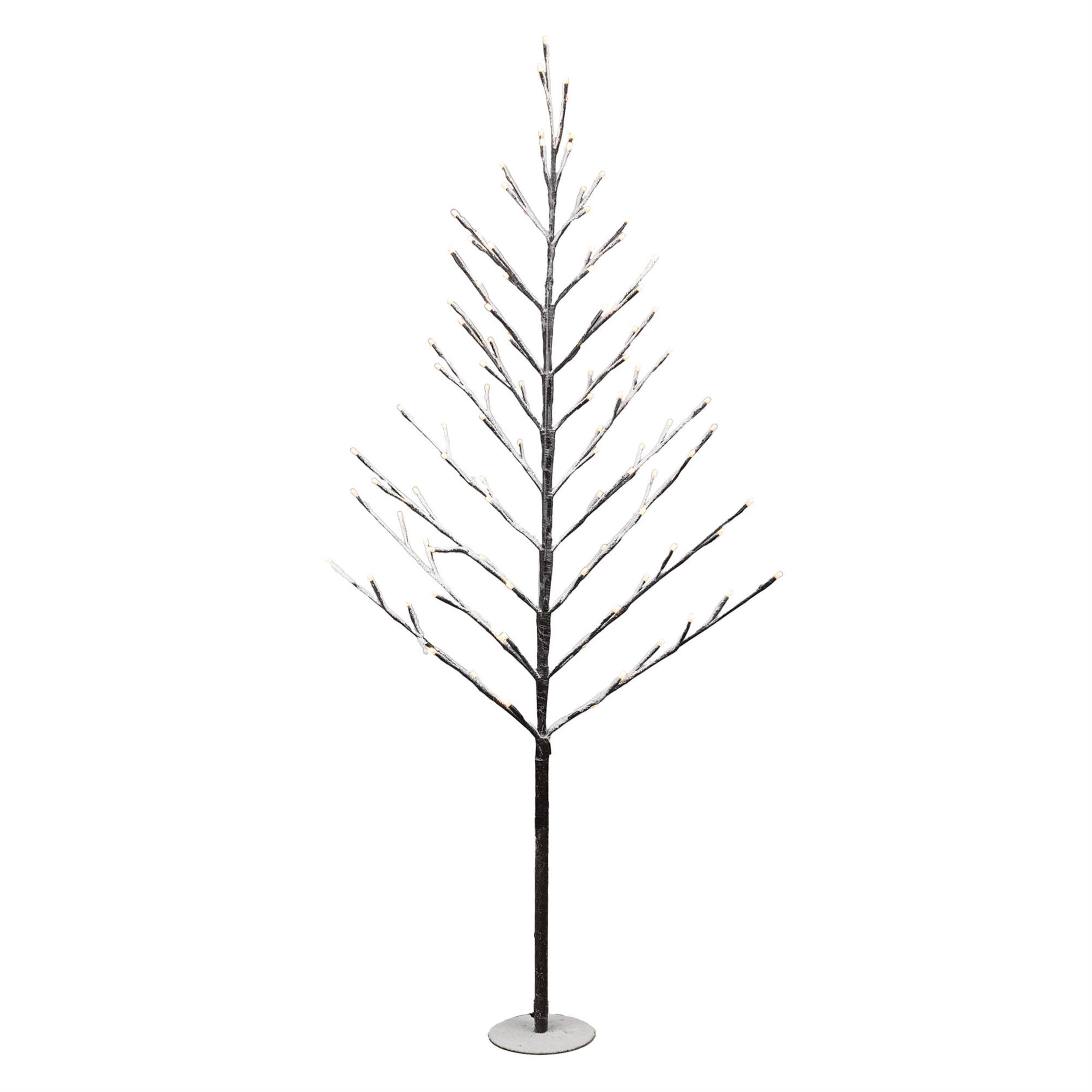 Angle. BreeBe - LED Lighted Tree 38"H - Black, Silver.