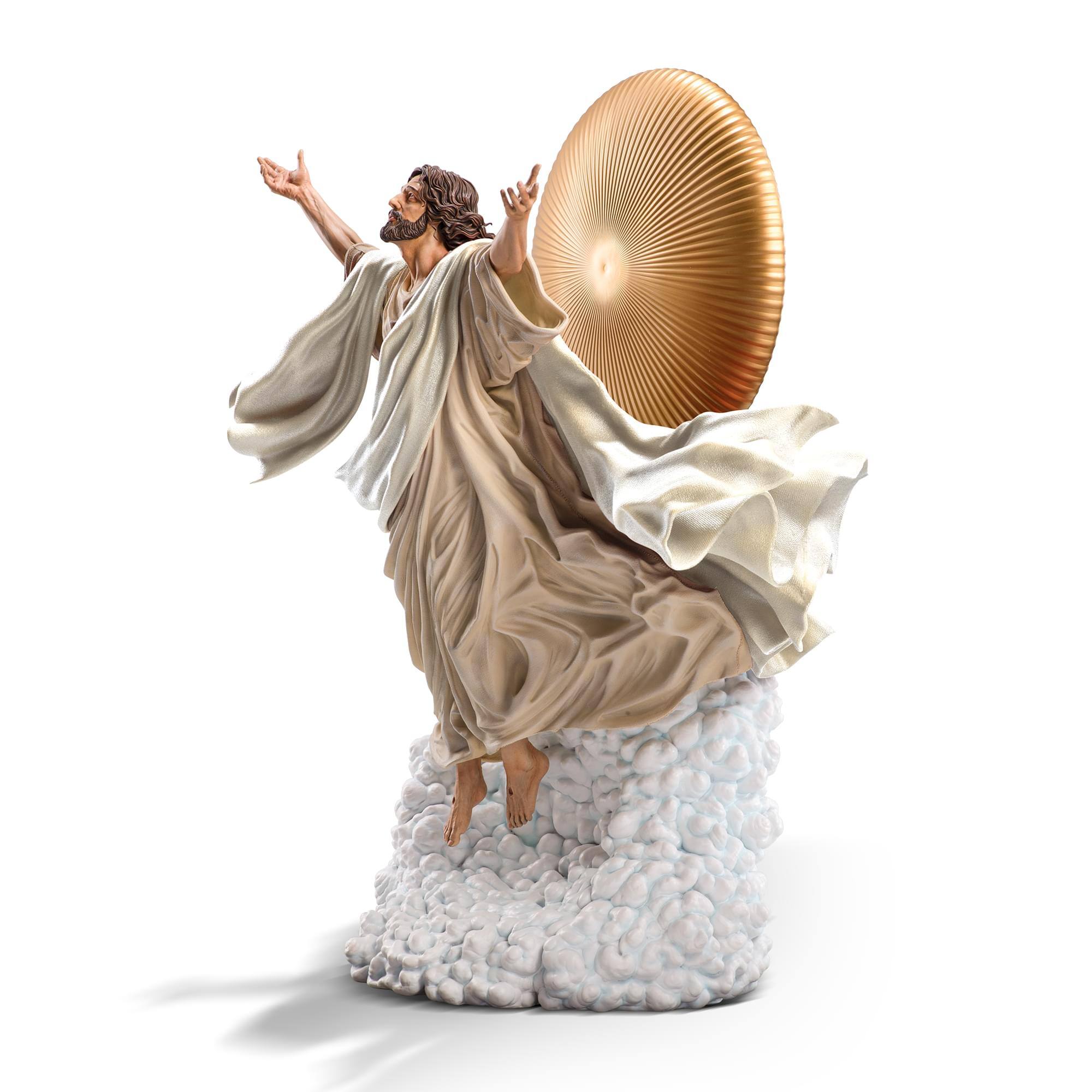 Alt View 1. Toynk - Ascension of Jesus Christ 11-Inch Premium Statue | 1:10 Scale White Robe Edition - White.