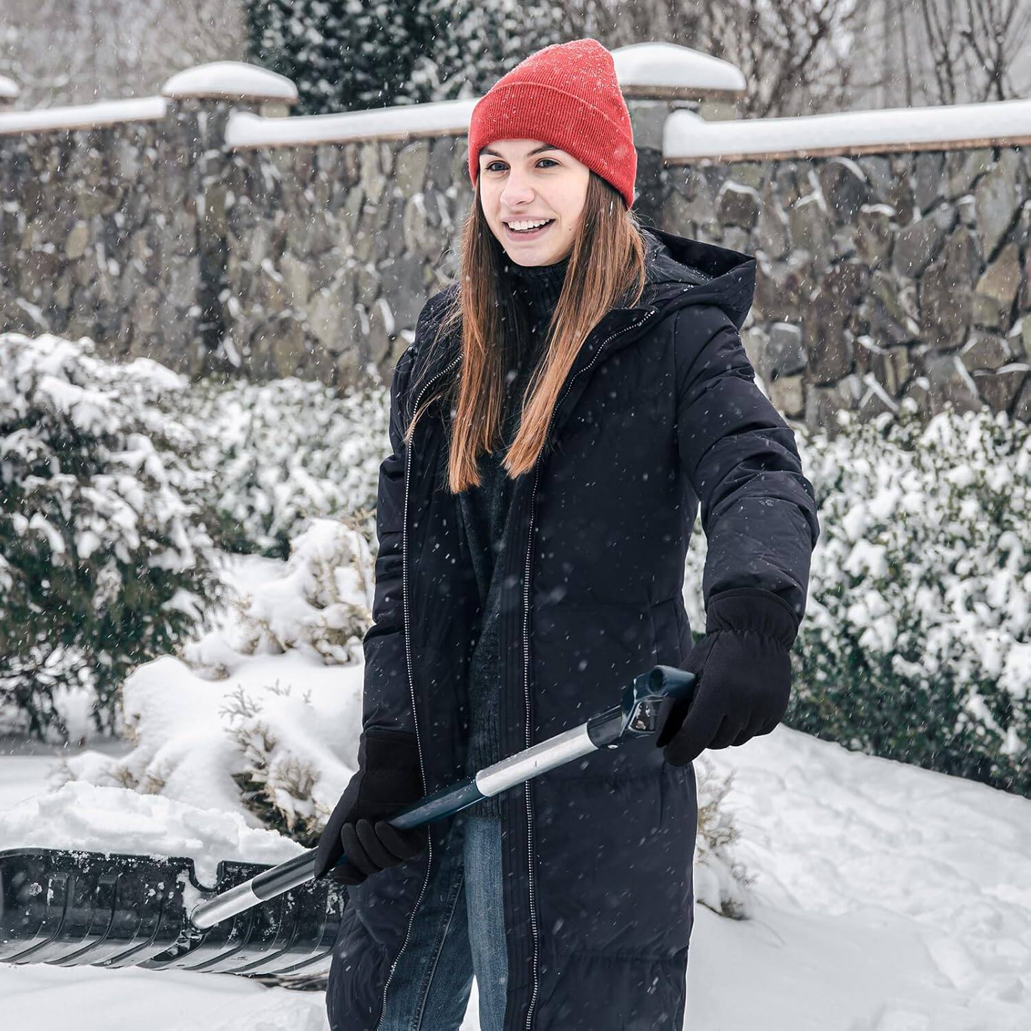 Alt View 1. Cozy Serene - Winter Gloves for Men & Women | -30℉ Warm Thermal Running Cycling and Work Gloves for Men Cold - Black-Medium.