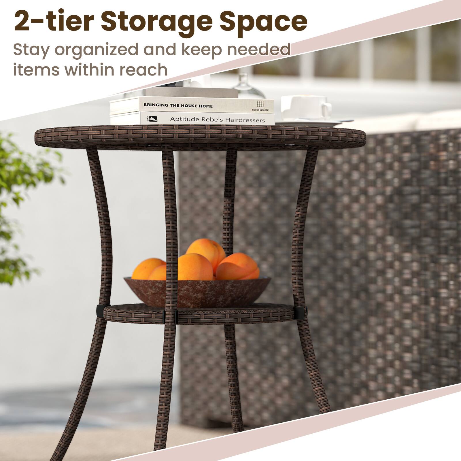 2-tier Storage Space  
Stay organized and keep needed items within reach  

BRINGING THE HOUSE HOME  
Aptitude Rebels Hairdressers