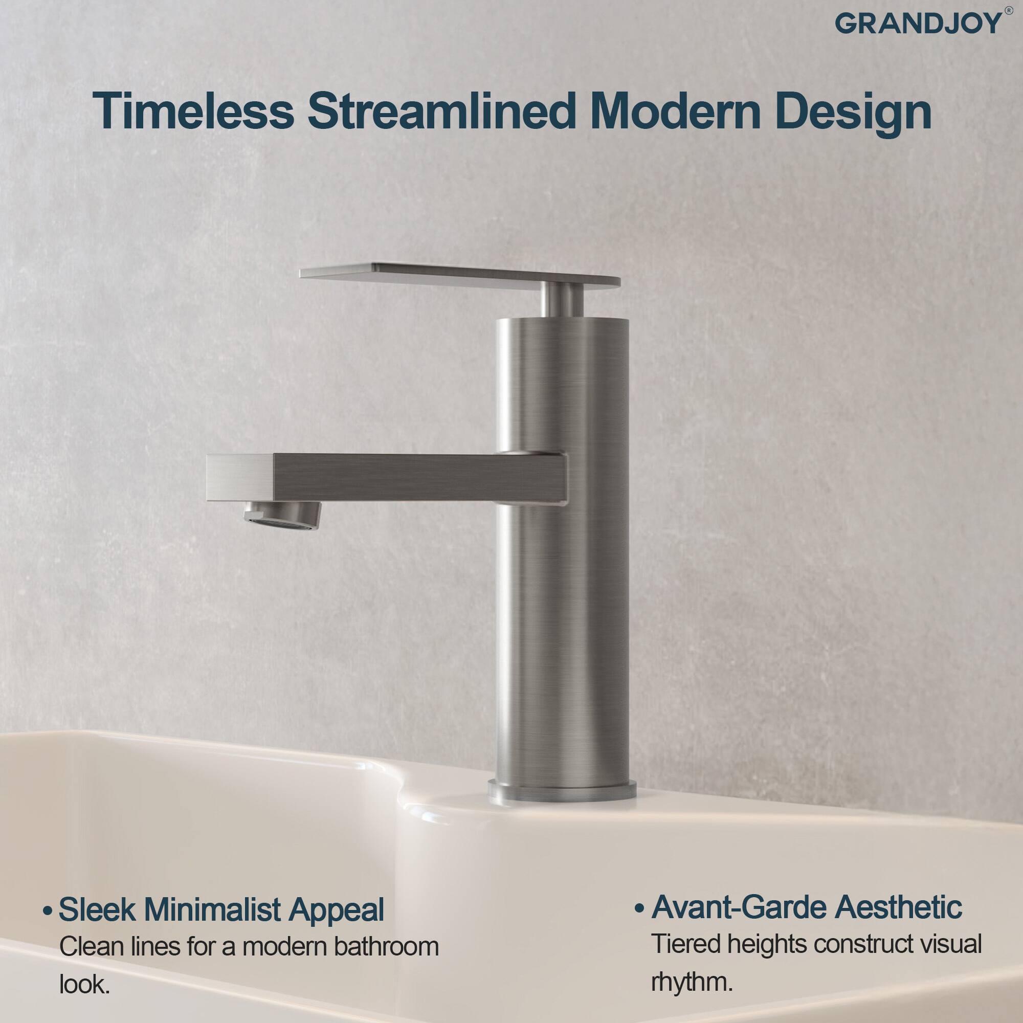 GRANDJOY

Timeless Streamlined Modern Design

- Sleek Minimalist Appeal
  Clean lines for a modern bathroom look.

- Avant-Garde Aesthetic
  Tiered heights construct visual rhythm.
