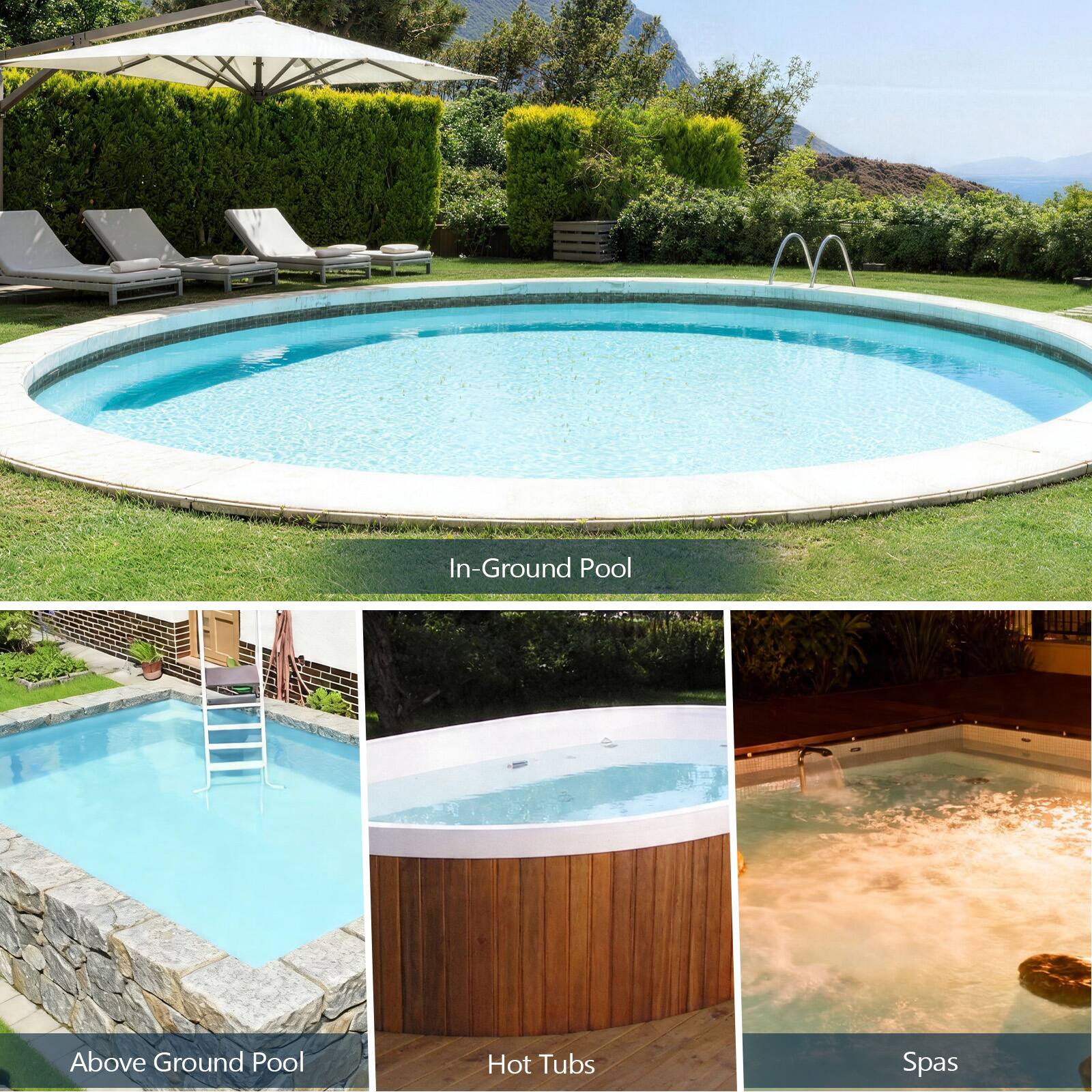 In-Ground Pool  
Above Ground Pool  
Hot Tubs  
Spas