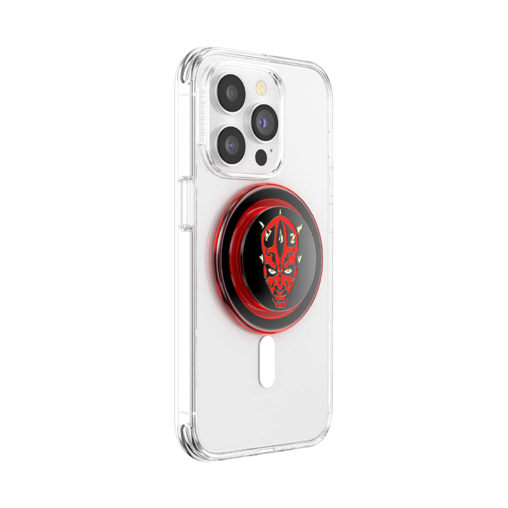Alt View 1. PopSockets - MagSafe PopGrip Universal Magnetic Grip & Stand with Adapter Ring for Cell Phones - Star Wars -Darth Maul Enamel.