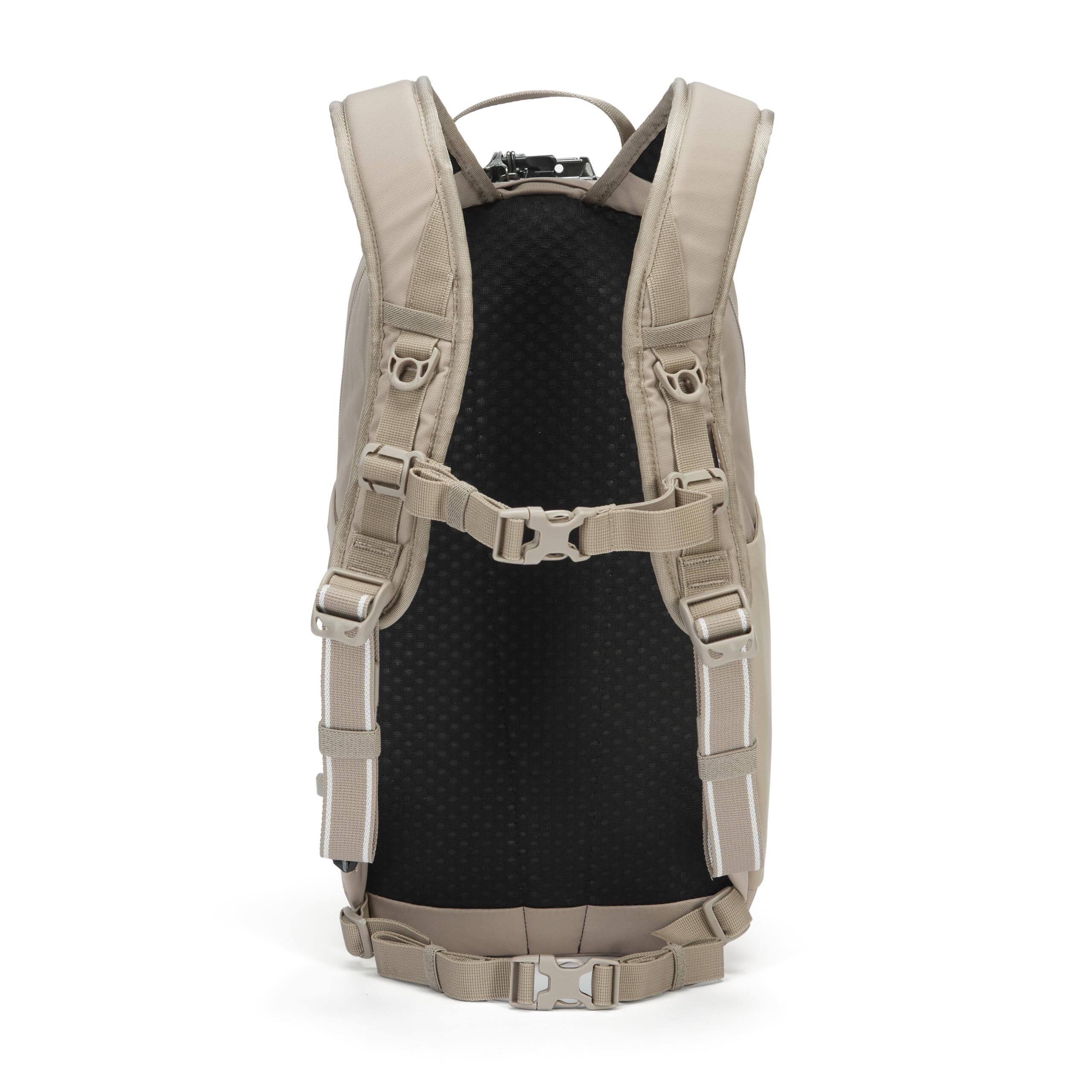 Left. Pacsafe - V 12L Tech Backpack - Beige.