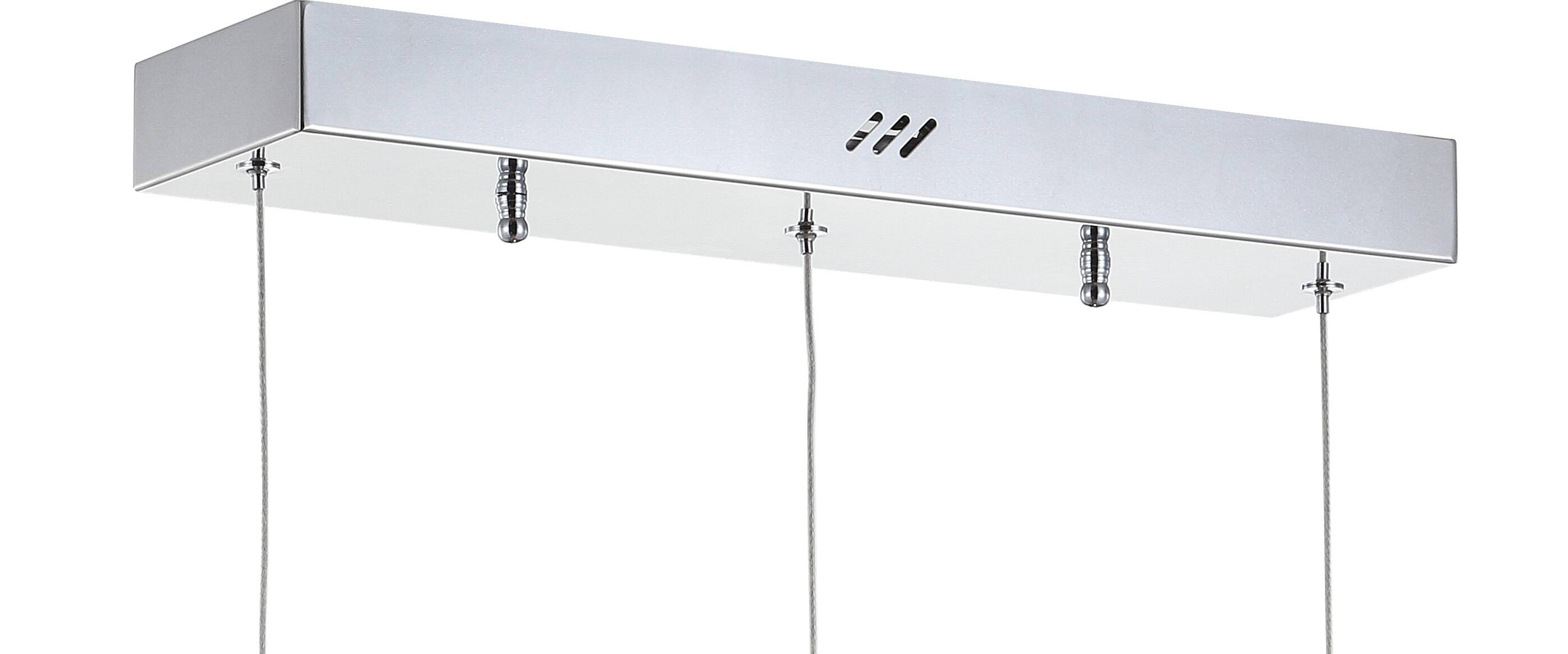 Alt View 5. Jonathan Y - Alain 19.5" 3-Light Adjustable Cascading Metal Integrated Linear LED Pendant, Chrome - Chrome/Clear.