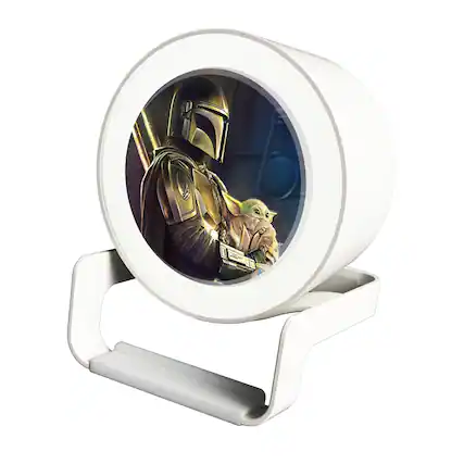 Front. Keyscaper - Star Wars: The Mandalorian Portrait Night Light Charger and Bluetooth Speaker - Din Djarin.