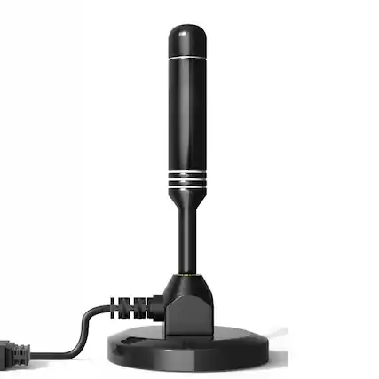 Front. Kitcheniva - Ultra Long Range 5600 Miles Indoor TV Antenna with Signal Booster Supports 4K HD 36dBI Magnetic - Black.