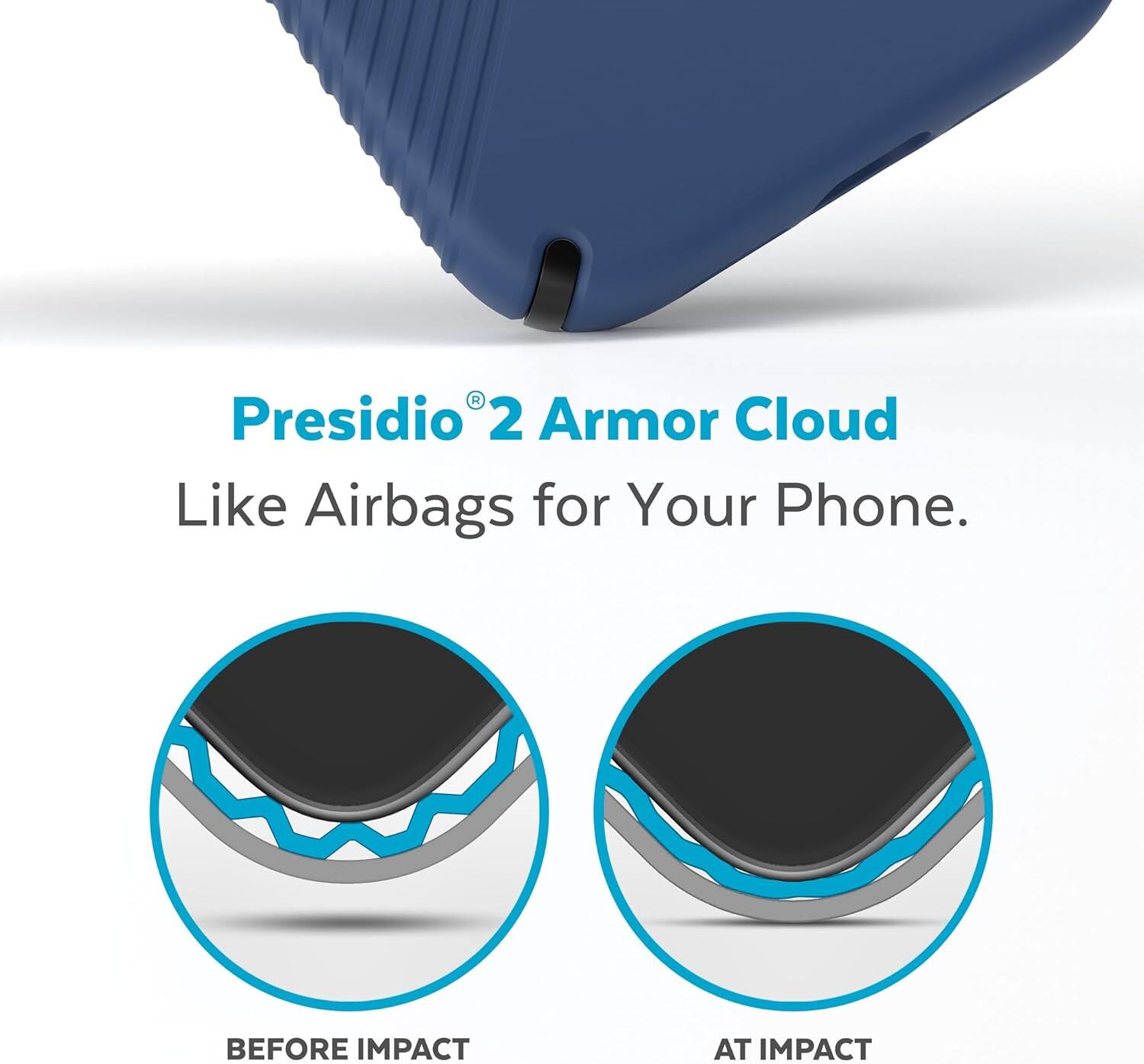 Presidio® 2 Armor Cloud  
Like Airbags for Your Phone.  

BEFORE IMPACT  
AT IMPACT