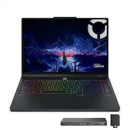 Lenovo - Legion Pro 5 16" WQXGA Gaming Laptop,Ryzen 7 8745HX,16GB RAM,1TB SSD+1TB Dock Set,RTX 5060,Backlit,Win 11 - Black