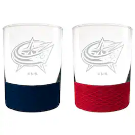 Great American Products - Columbus Blue Jackets 14oz. Commissioner Rocks Glass Two-Piece Set - Multicolor