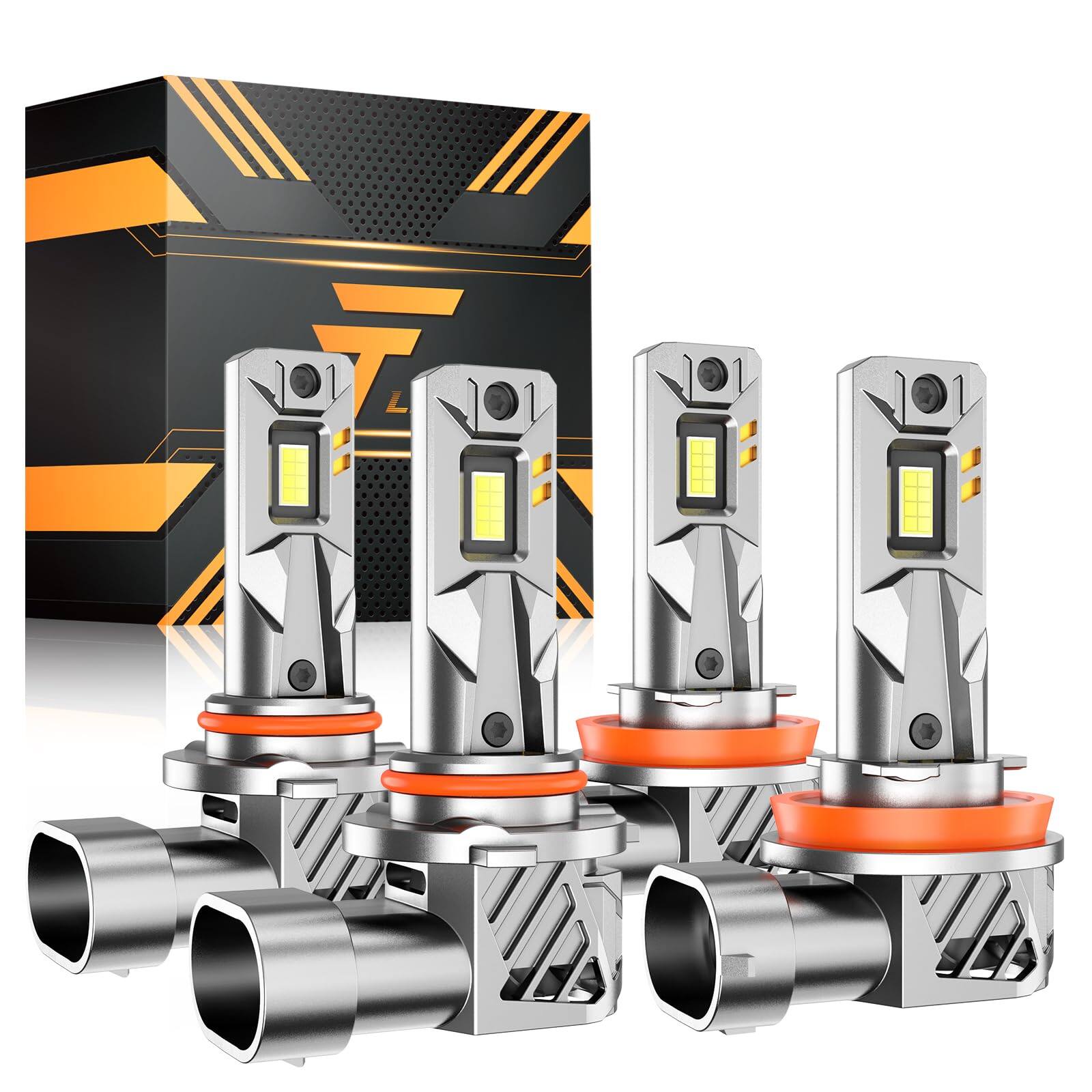 Front. COTTAGE - led bulb super bright fog lights cool white light waterproof canbus ready pack - Default.