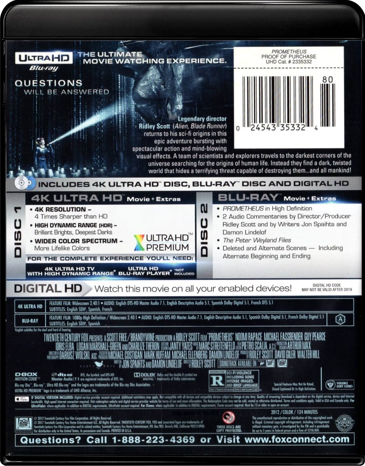 Alt View 1. Prometheus   - 4K Blu-Ray.