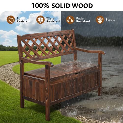 100% SOLID WOOD

Sun Resistant  
Water Resistant  
Fade Resistant  
Stable