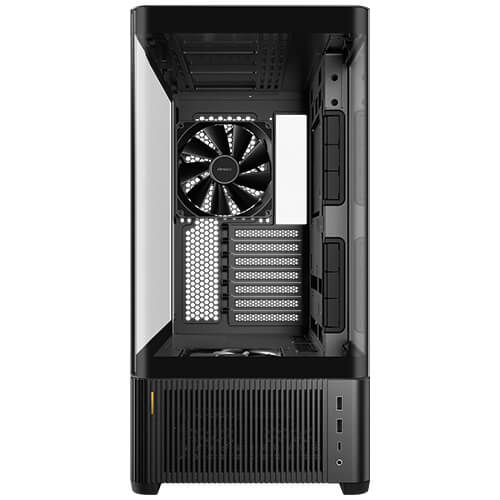 Back. Antec - C6 Curve Air Mid-Tower Case, Panoramic Tempered Glass, 3 PWM Fans Included ATX Case - Black.