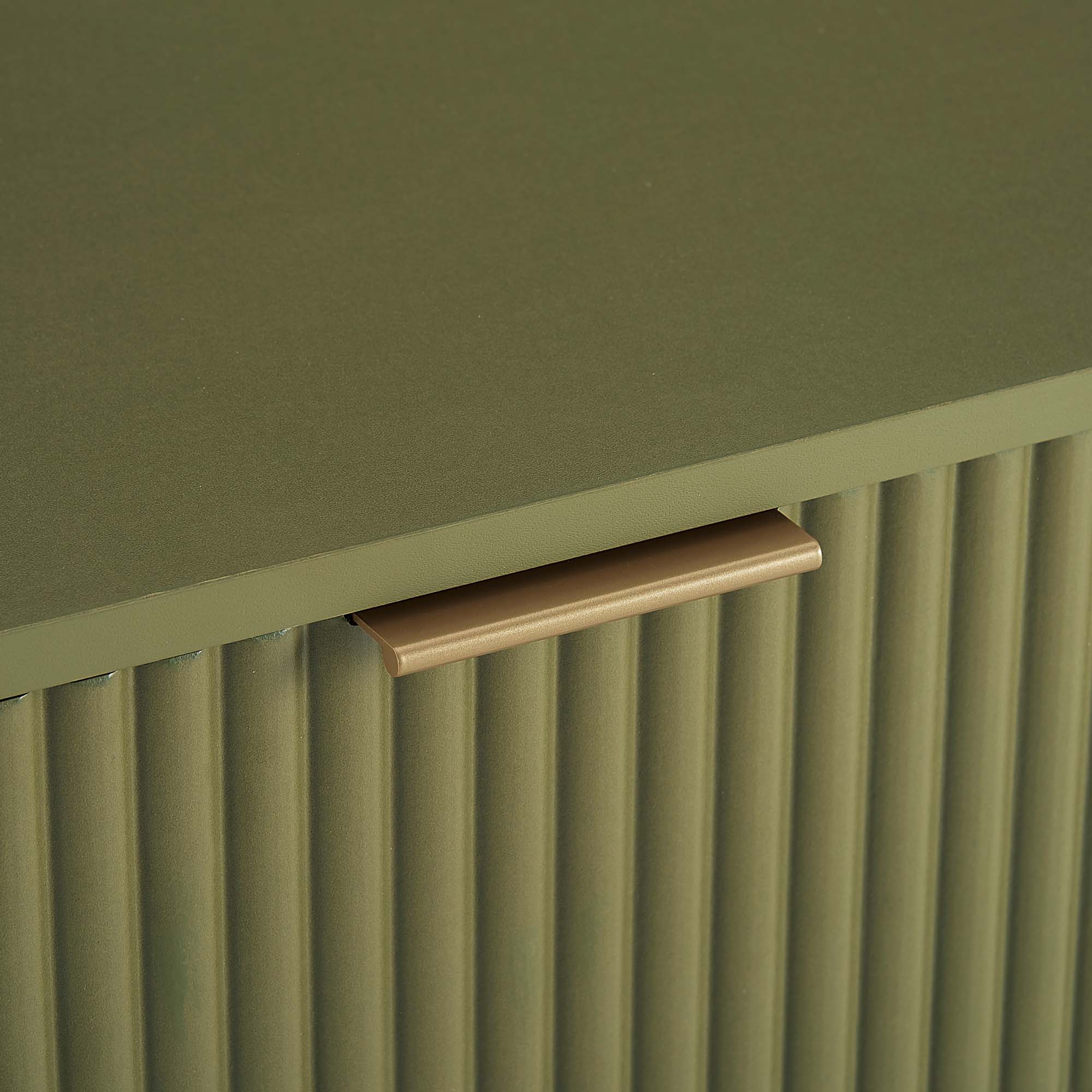 Alt View 2. Manhattan Comfort - Dumbo Modern 20" Fluted Nightstand - Olive Green.