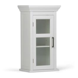 Simpli Home - Avington 26.9 inch H x 15 inch W Single Door Wall Cabinet - Pure White