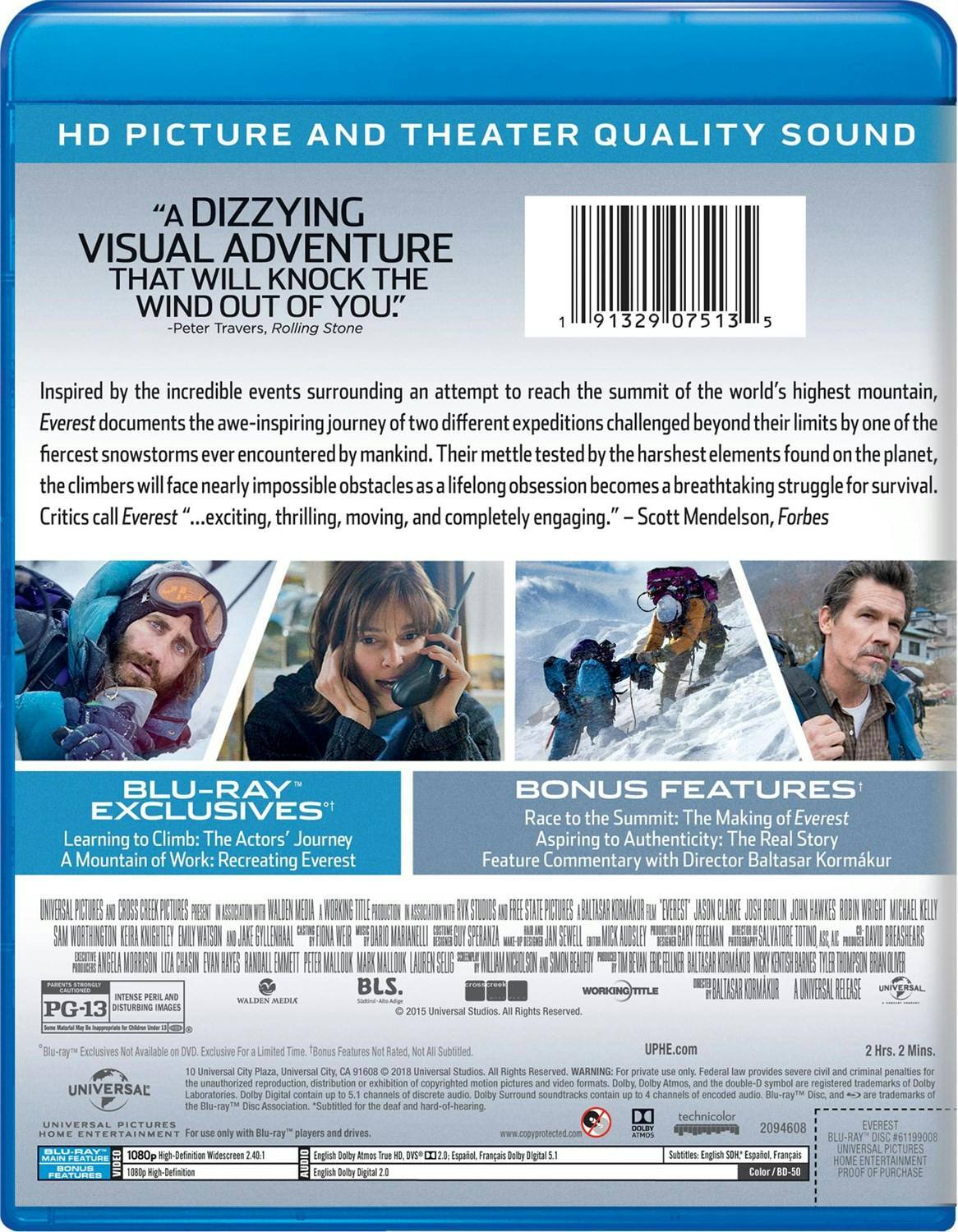 Back. Everest [Blu-ray].