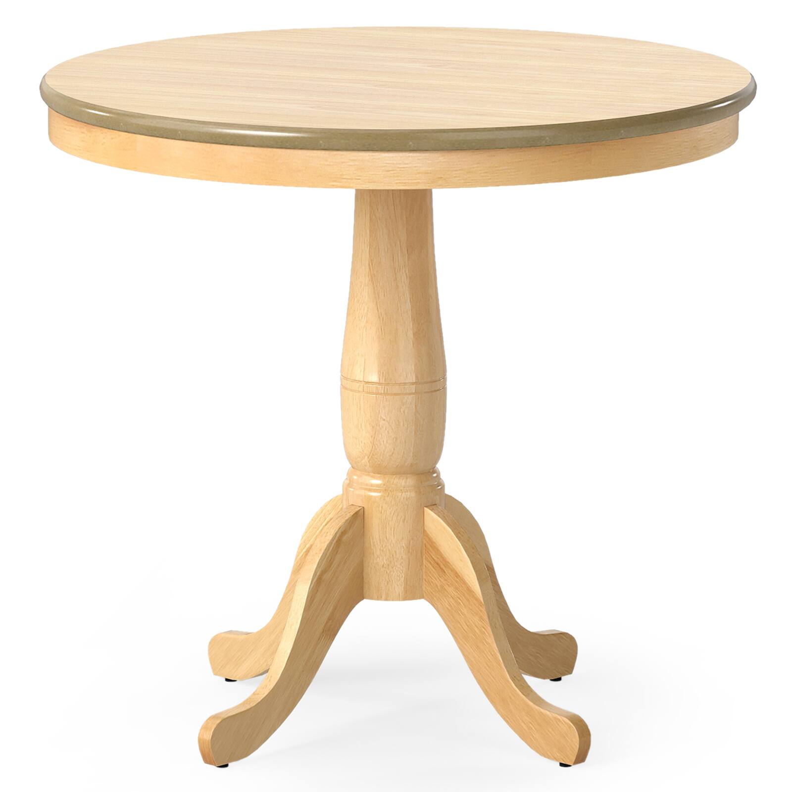 Alt View 9. Gymax - Gymax 32'' Round Pedestal Dining Table High Top Ped Table Kitchen Dining Room - Yellow.