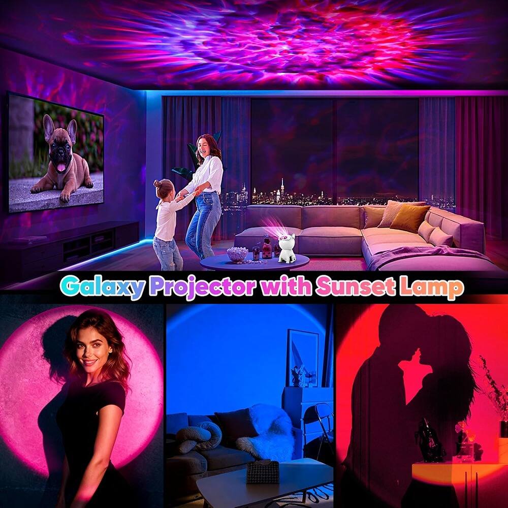 Galaxy Projector with Sunset Lamp