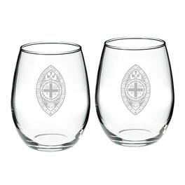 Jardine - University of the South Tigers 21oz. 2-Piece Stemless Wine Glass Set - Multicolor