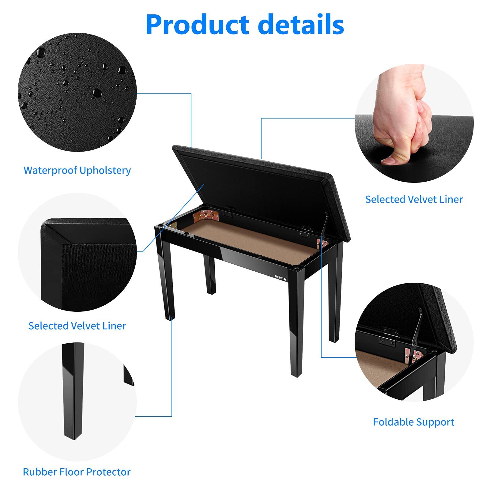 Product details

- Waterproof Upholstery
- Selected Velvet Liner
- Selected Velvet Liner
- Foldable Support
- Rubber Floor Protector