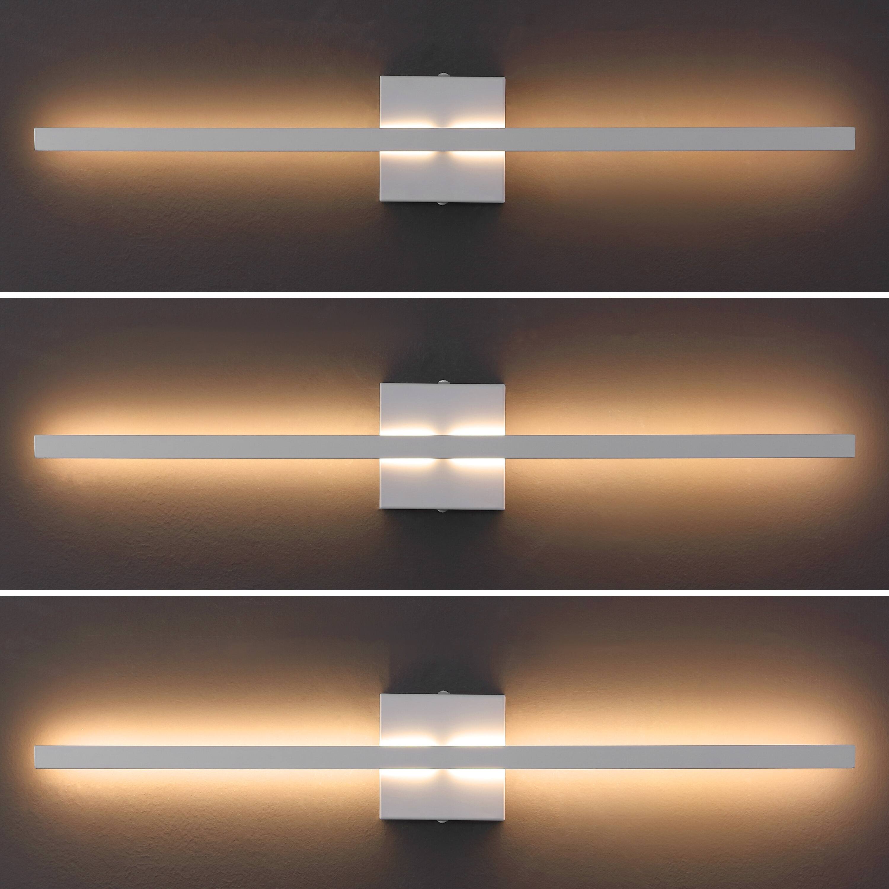 Alt View 10. Jonathan Y - Vara 28" Linear Indoor/Outdoor IP65 Waterproof Metal 350-Degree Rotatable Dimmable Integrated LED Wall Sconce, White - White.