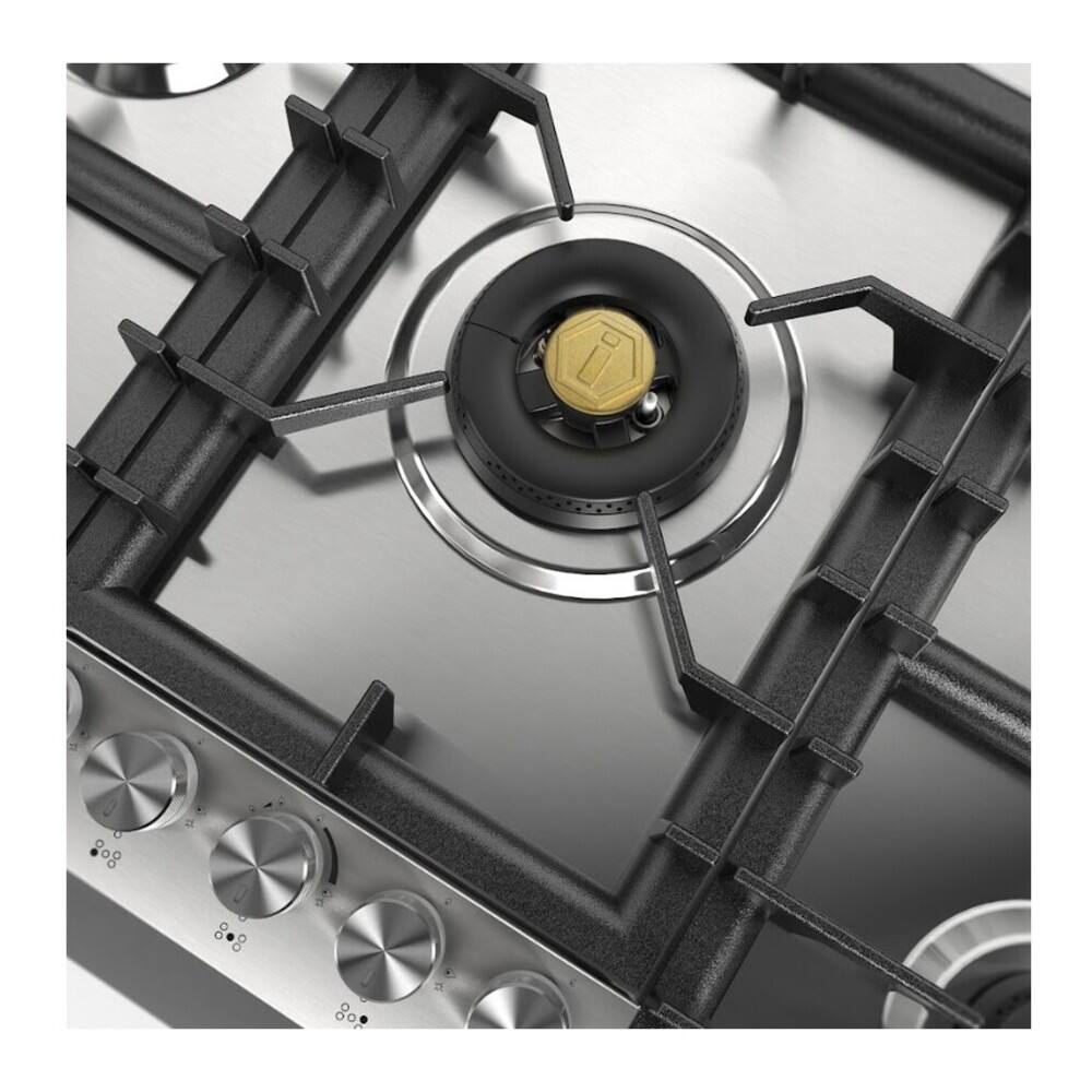 Alt View 5. ILVE - ILVE Professional Plus II Series 36 in. Gas Cooktop with 5 Sealed Burners (Natural Gas, Satin Trim) - Stainless Steel.