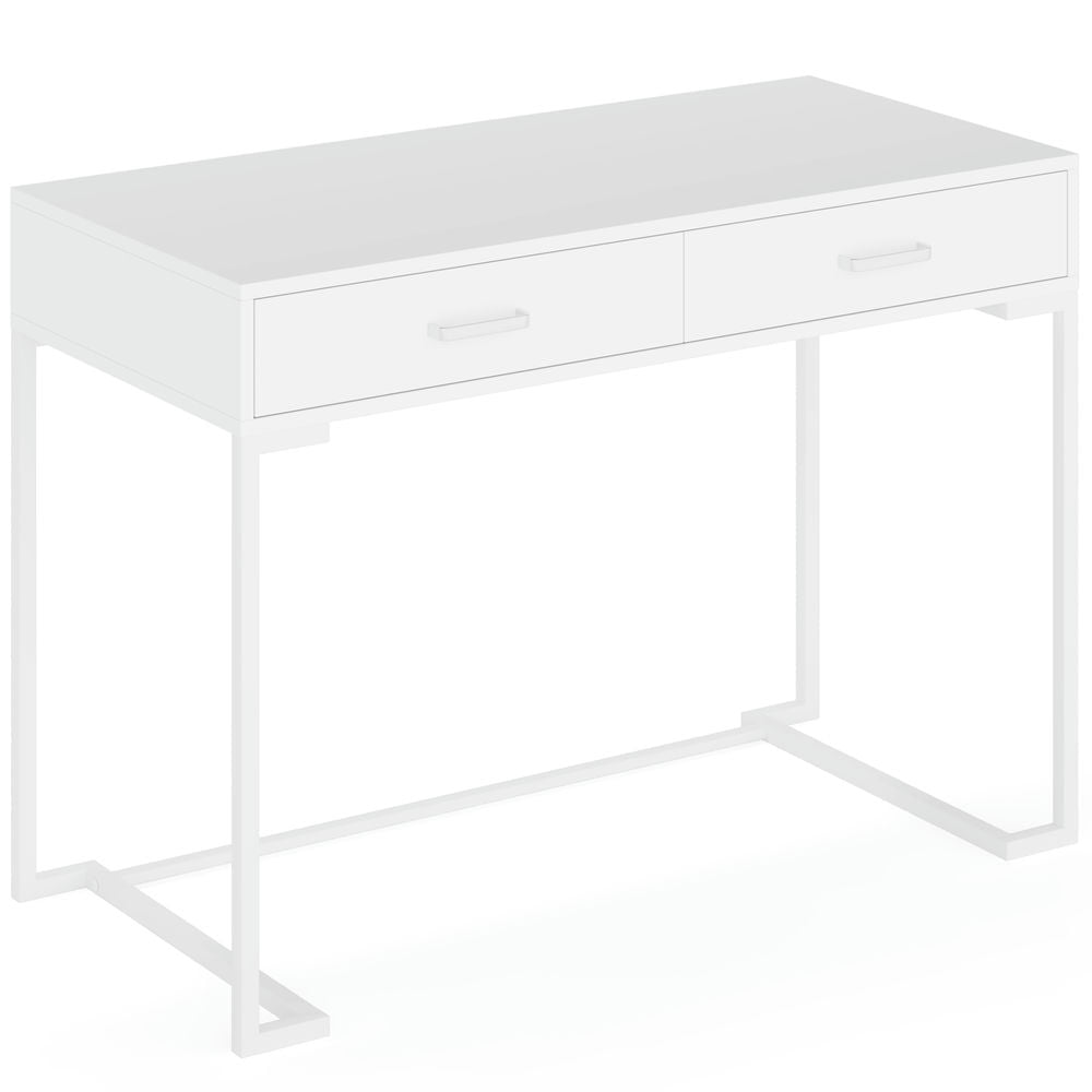 Angle. Kadyn - Kadyn Study Writing Desk, Computer Desk,39" Computer Desk with Drawers, Modern Writing Desk Study Desk,White - White.