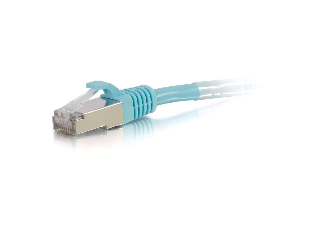 Alt View 5. Cables to Go - C2G 00749 Cat6a Cable - Snagless Shielded Ethernet Network Patch Cable, Aqua (10 Feet, 3.04 Meters) - Aqua.