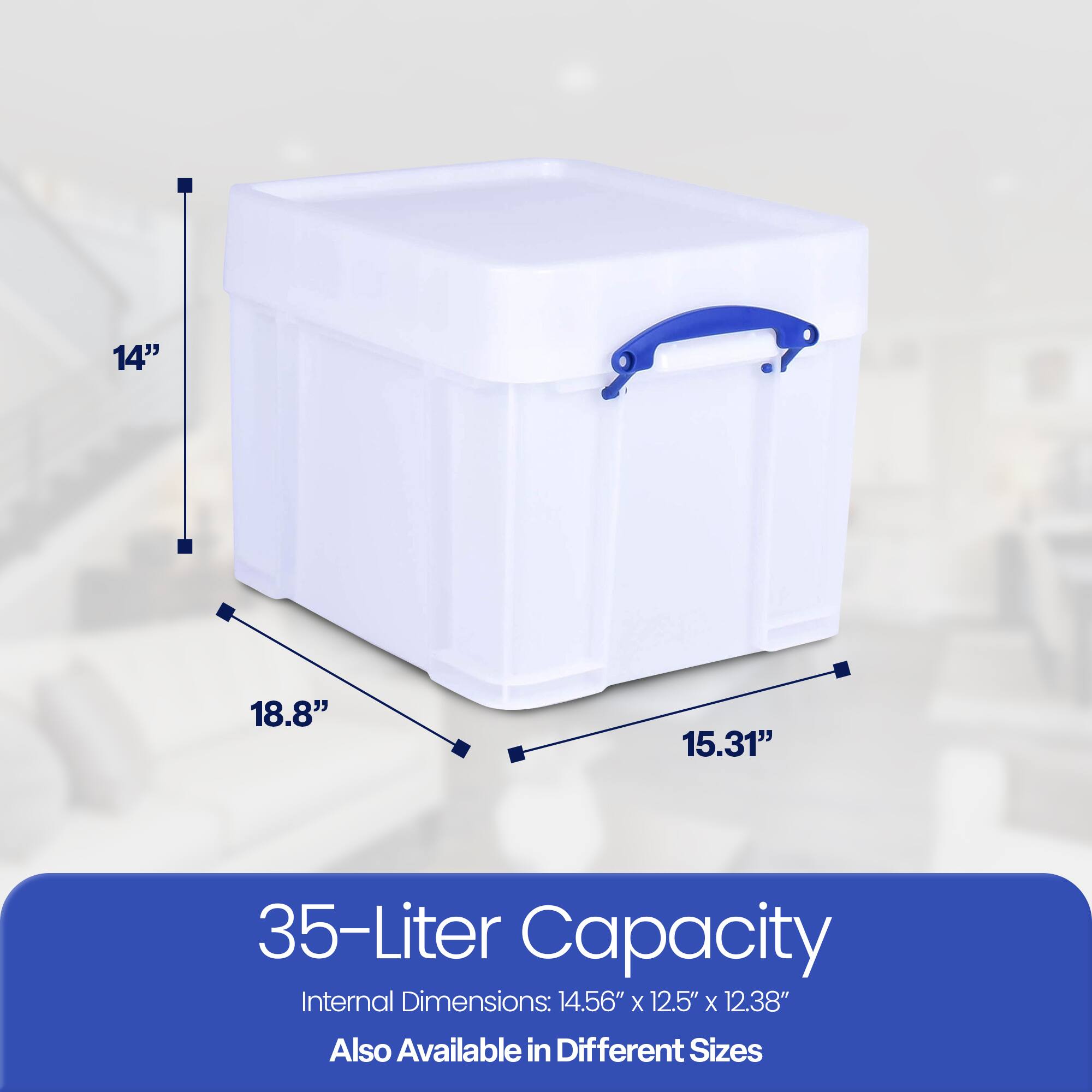 35-Liter Capacity  
Internal Dimensions: 14.56" x 12.5" x 12.38"  
Also Available in Different Sizes