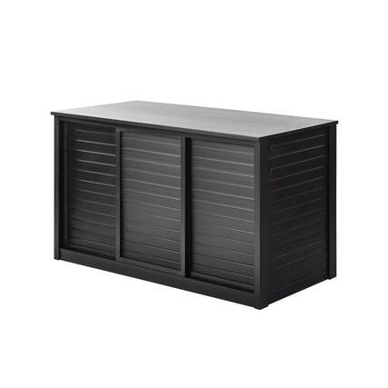 Front. New Age Pet - ECOFLEX 48" Versa Stand in Black - Black.