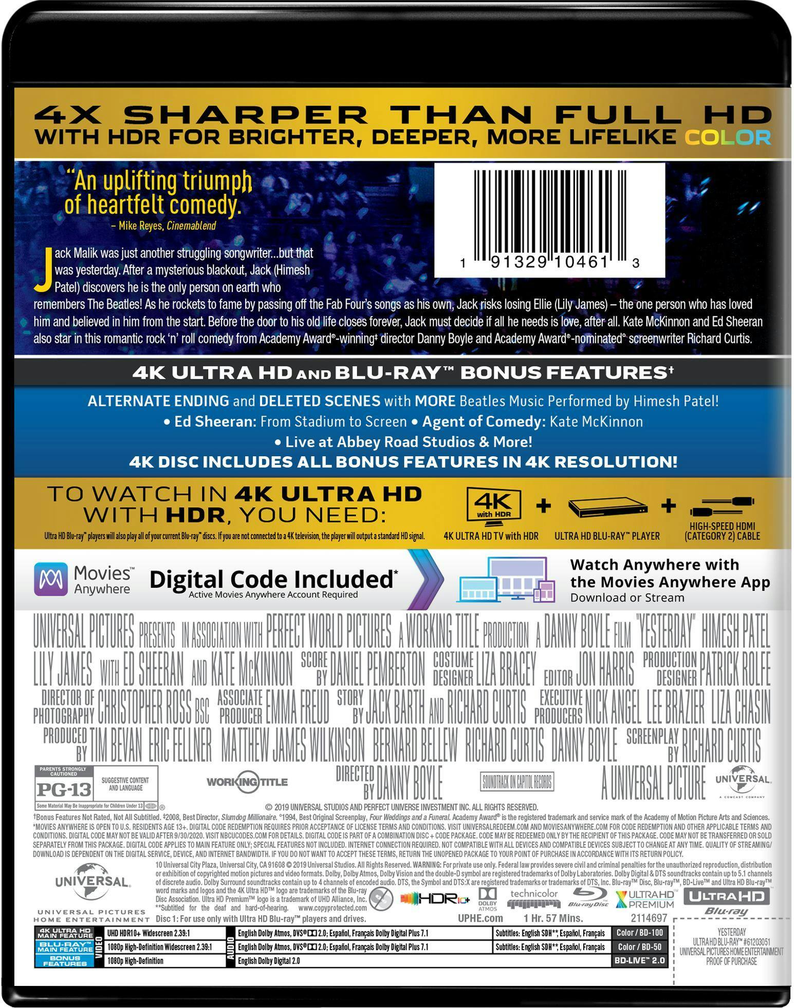 Back. Yesterday   - 4K Blu-Ray.