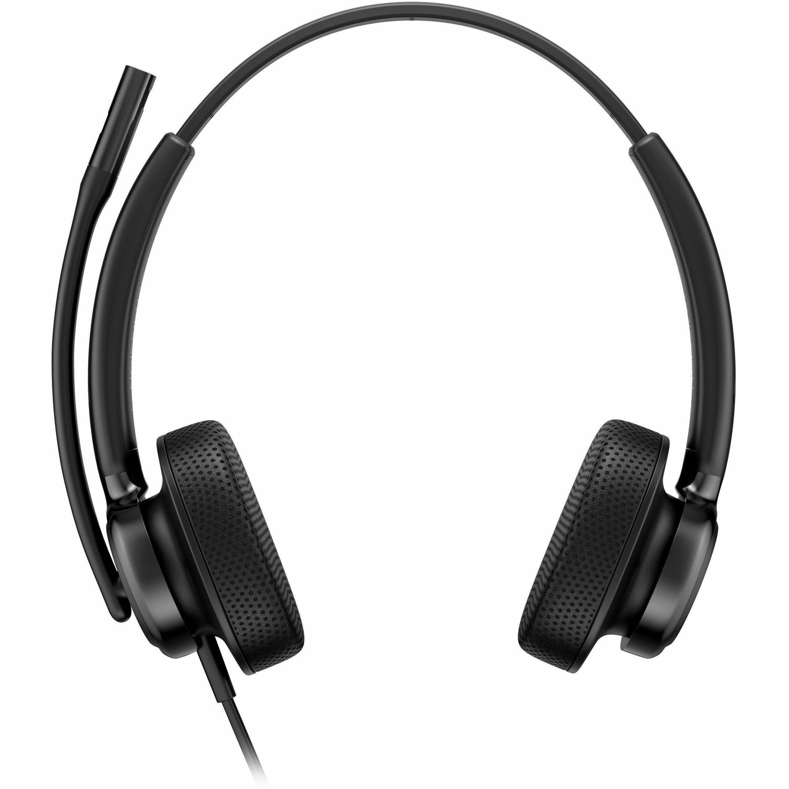 Alt View 5. Poly - Poly Mission 425 Stereo USB Wired Headset - Microsoft Teams Certification - Stereo - USB, USB Type A, USB Type C - Wired - Black.