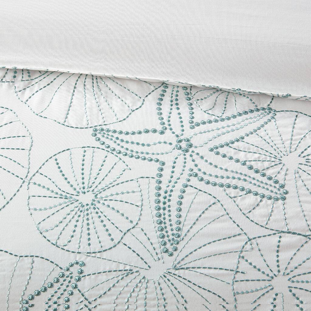 Alt View 5. Gracie Mills - Gracie Mills Celina Coastal Duvet Cover Set - White.