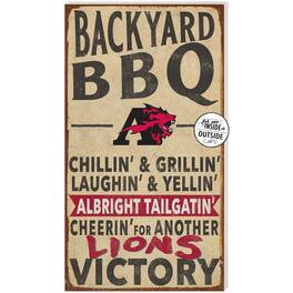 Jardine - Albright Lions 11'' x 20'' Indoor/Outdoor BBQ Sign - Brown