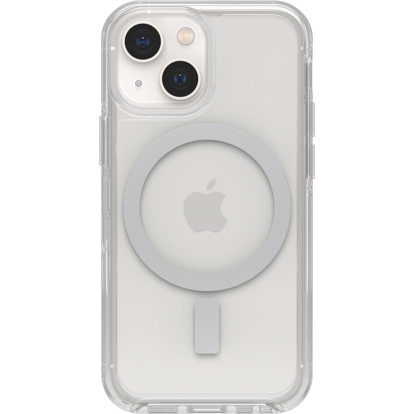 Front. OtterBox - Symmetry Series+ Clear for MagSafe  Soft Shell for Apple iPhone 13 mini and iPhone 12 mini - Clear.