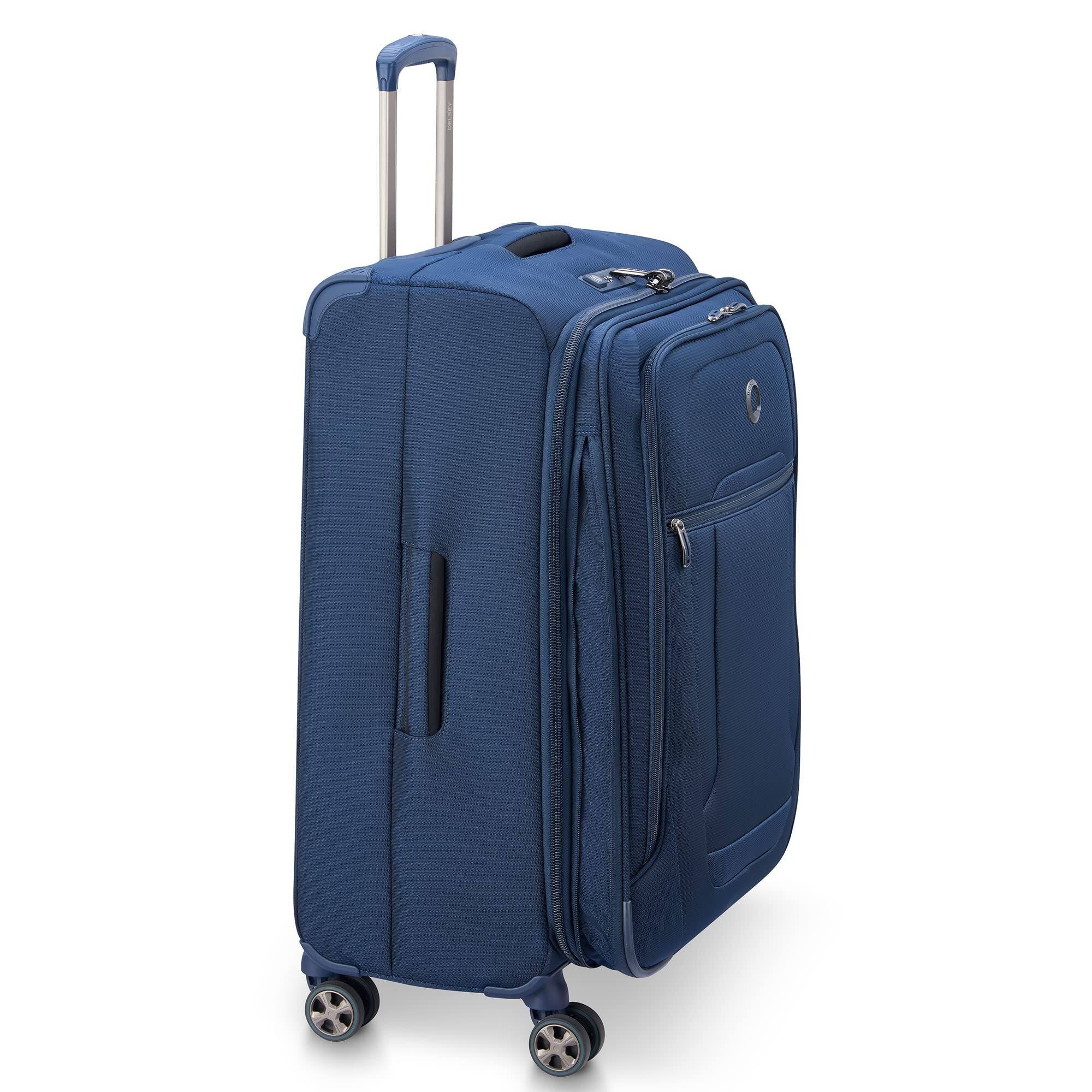 Alt View 2. Delsey - Delsey Helium DLX Checked Expandable Spinner- 25" Medium - Navy.