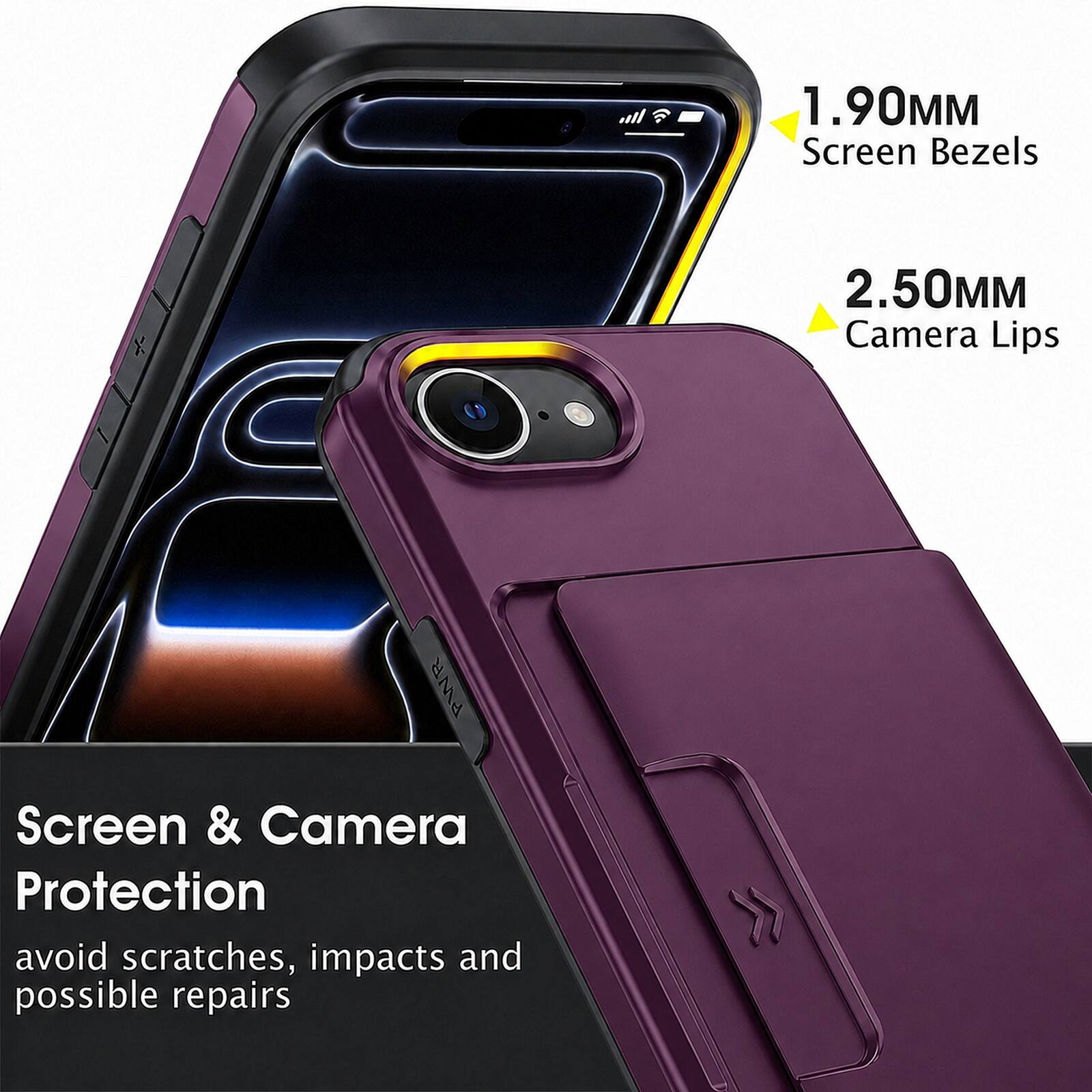 UUCOVER Wallet Back Case for iPhone 17e /iPhone 16e,Shockproof TPU + PC ...