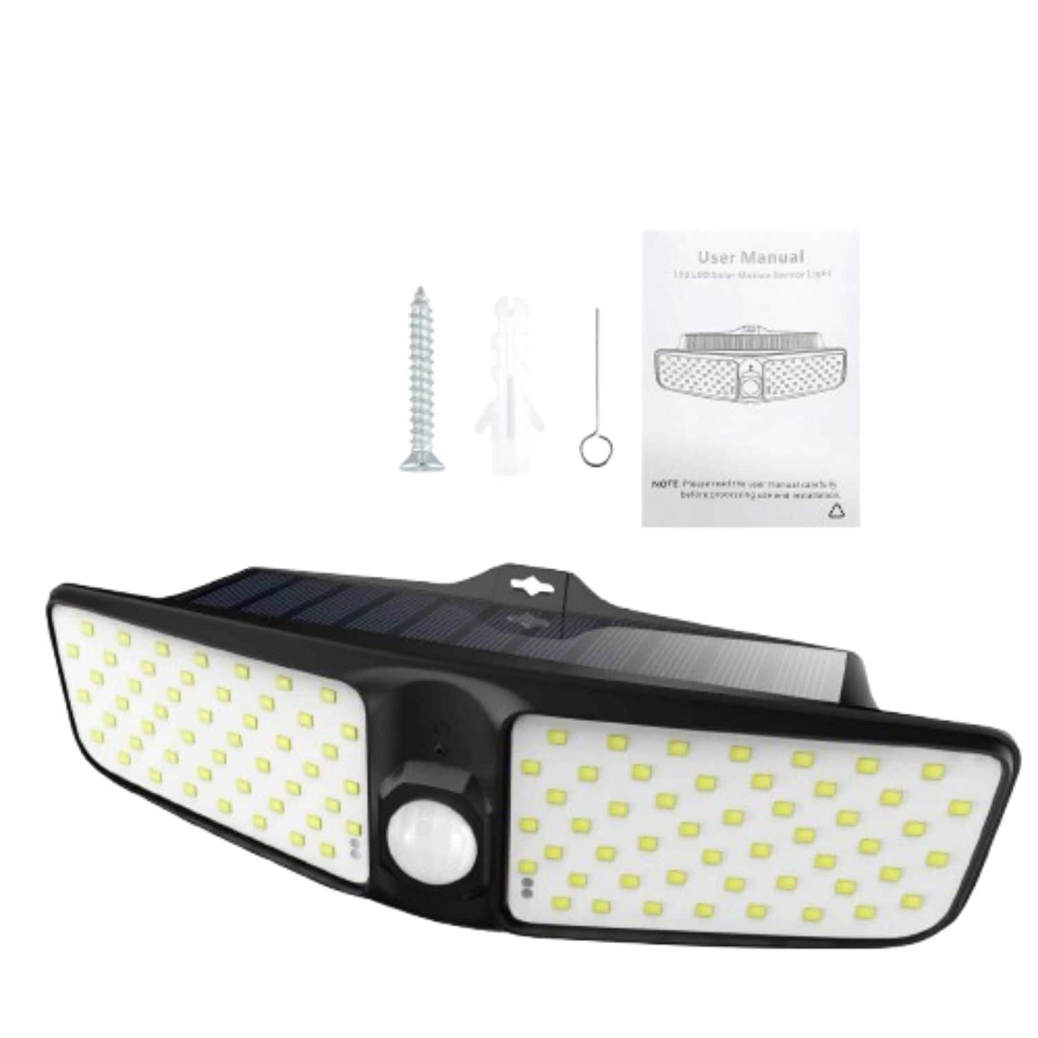 Home Collection - 100 LED Dual Security Solar Floodlight with Motion Sensor – Outdoor Spot Light