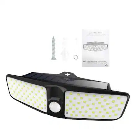 User Manual
100W Solar LED Floodlight
NOTE: Please read the user manual carefully before proceeding with installation and operation.